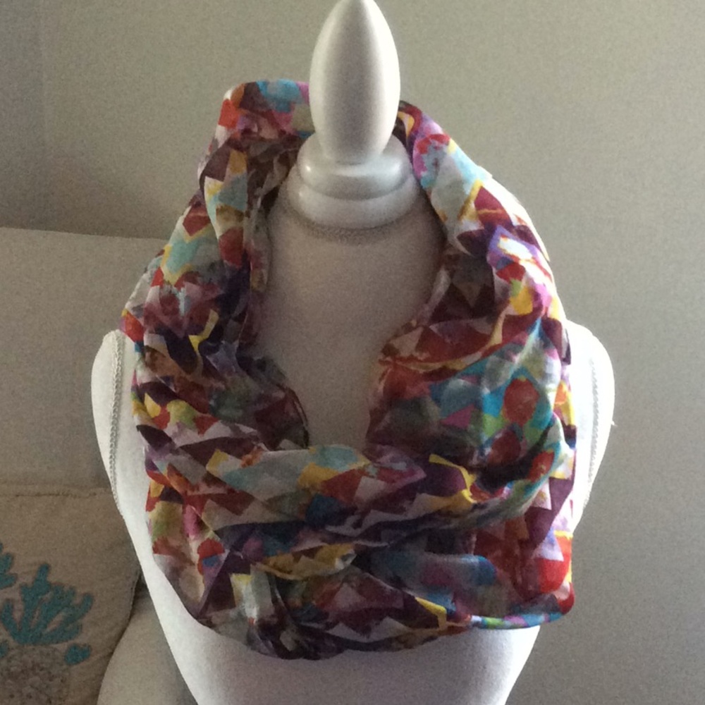 Colorful, lightweight infinity scarf